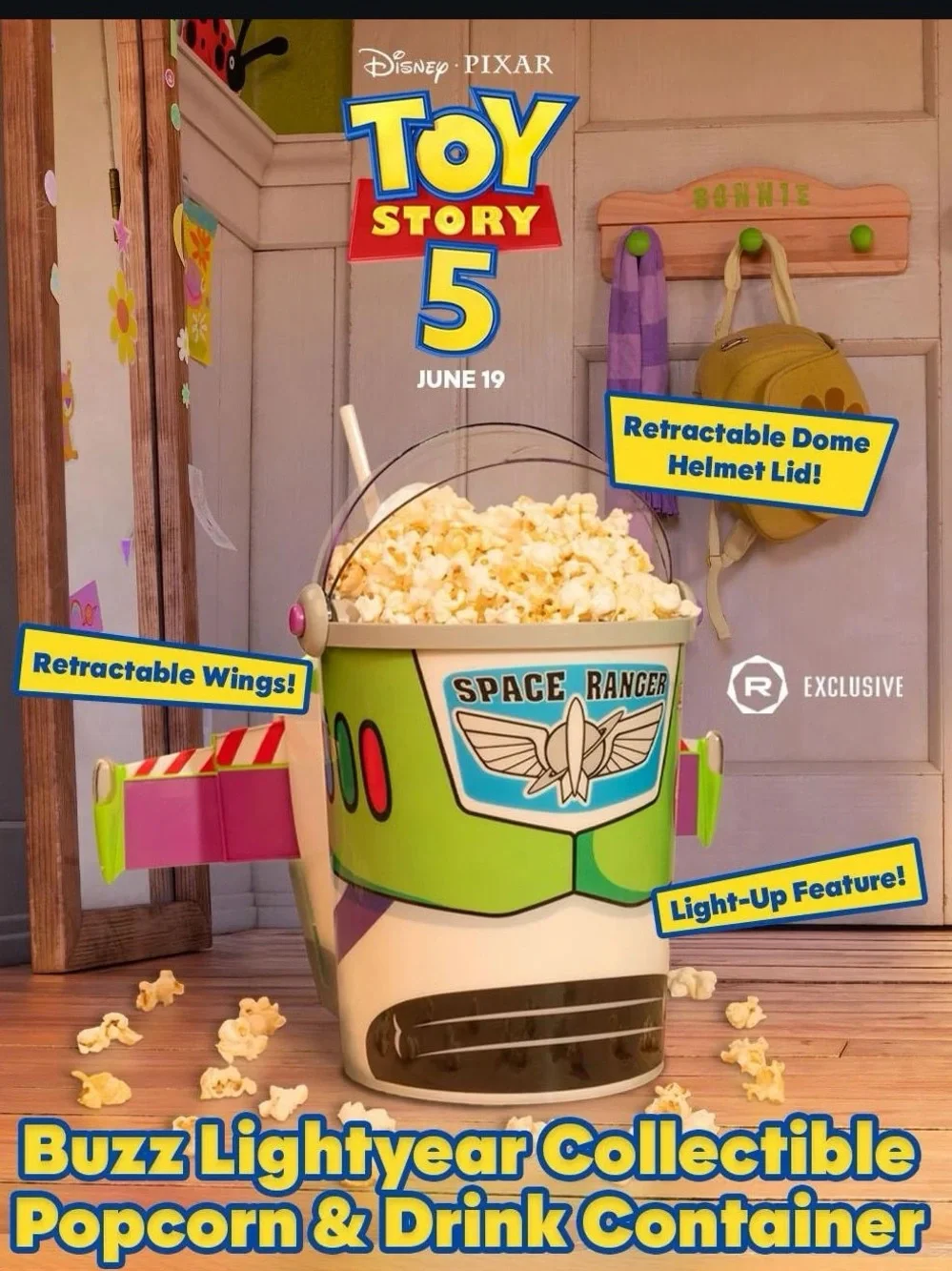 TOY STORY 5 Buz Lightyear Collectible Popcorn& Drink ContaIner - PRE ORDER